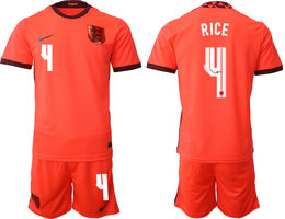 England #4 RICE Away 2022 World Cup National Soccer Jersey