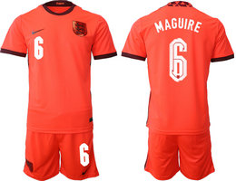 England #6 MAGUIRE Away 2022 World Cup National Soccer Jersey