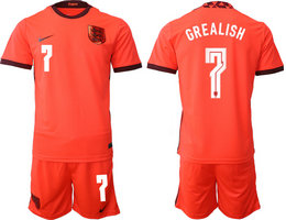 England #7 GREALISH Away 2022 World Cup National Soccer Jersey