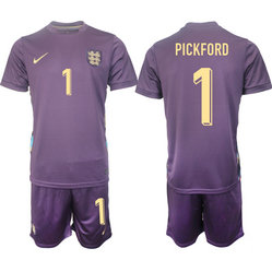 England 2024-25 #1 PICKFORD Away Soccer Jersey