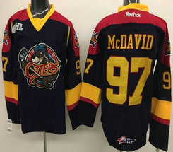 Erie Otters #97 Connor McDavid Blue CCM Stitched NHL Jersey