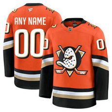 Fanatics Anaheim Ducks Custom Orange Authentic Stitched NHL Jersey