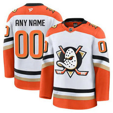 Fanatics Anaheim Ducks Custom White Premium Authentic Stitched NHL Jersey