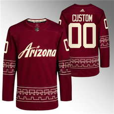 Fanatics Arizona Coyotes Custom Red Authentic Stitched NHL Jersey