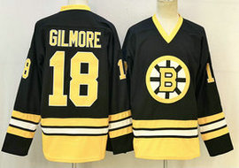 Fanatics Boston Bruins #18 Happy Gilmore Black Throwback Authentic Stitched NHL jersey