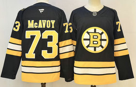 Fanatics Boston Bruins #73 Charlie McAvoy Black 2026 Authentic Stitched NHL Jersey