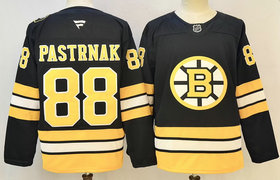 Fanatics Boston Bruins #88 David Pastrnak Black 2026 Authentic Stitched NHL Jersey