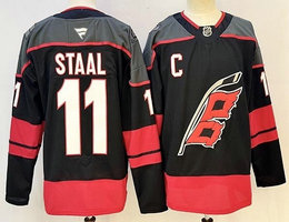Fanatics Carolina Hurricanes #11 Jordan Staal Black Authentic Stitched NHL Jersey