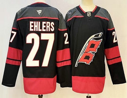 Fanatics Carolina Hurricanes #27 Nikolaj Ehlers Black Authentic Stitched NHL Jersey