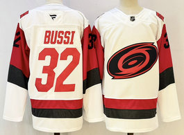 Fanatics Carolina Hurricanes #32 Brandon Bussi White Authentic Stitched NHL Jersey