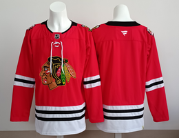Fanatics Chicago Blackhawks Blank Red 100th Authentic Stitched NHL Jersey