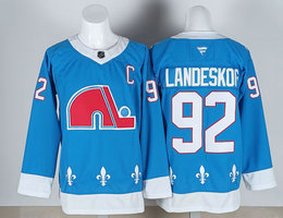 Fanatics Colorado Avalanche #92 Gabriel Landeskog Blue Authentic stitched NHL jersey