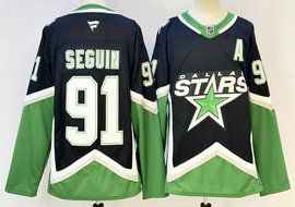 Fanatics Dallas Stars #91 Tyler Seguin Black Third Authentic Stitched NHL jersey