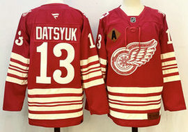Fanatics Detroit Red Wings #13 Pavel Datsyuk Red 2025 Authentic Stitched NHL Jersey