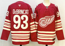 Fanatics Detroit Red Wings #93 Alex DeBrincat Red 2025 Authentic Stitched NHL Jersey