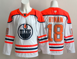 Fanatics Edmonton Oilers #18 Zach Hyman 2025 Reverse Retro Authentic Stitched NHL Jersey