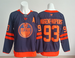 Fanatics Edmonton Oilers #93 Ryan Nugent-Hopkins Navy Stitched Jersey
