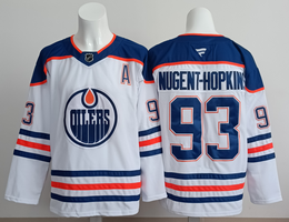 Fanatics Edmonton Oilers #93 Ryan Nugent-Hopkins White Stitched Hockey Jersey