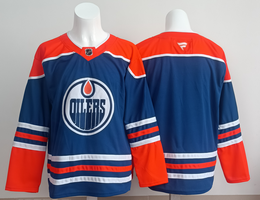 Fanatics Edmonton Oilers Blank Blue Authentic Stitched NHL jersey