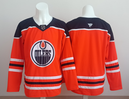 Fanatics Edmonton Oilers Blank Orange Stitched Hockey Jersey