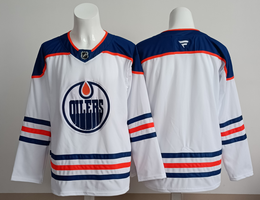 Fanatics Edmonton Oilers Blank White Stitched Hockey Jersey