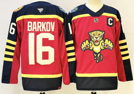 Fanatics Florida Panthers #16 Aleksander Barkov Red 2026 Authentic Stitched NHL jersey