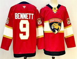 Fanatics Florida Panthers #9 Sam Bennett Red Authentic Stitched NHL jersey