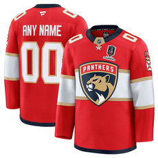 Fanatics Florida Panthers Custom Red Authentic Stitched NHL Jersey