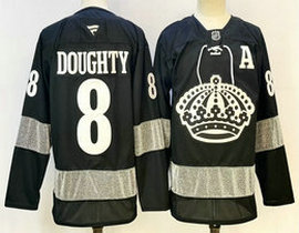 Fanatics Los Angeles Kings #8 Drew Doughty Black Third Authentic Stitched NHL jersey