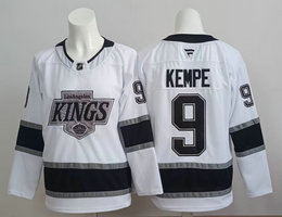 Fanatics Los Angeles Kings #9 Adrian Kempe White Authentic Stitched NHL jersey