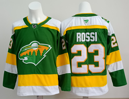Fanatics Minnesota Wild #23 Marco Rossi Green Reverse Retro Authentic Stitched NHL Jersey