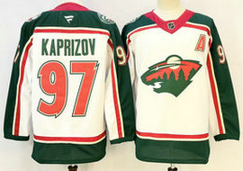 Fanatics Minnesota Wild #97 Kirill kaprizov White 25th Authentic Stitched NHL Jersey