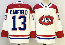 Fanatics Montreal Canadiens #13 Cole Caufield White Authentic Stitched NHL jersey