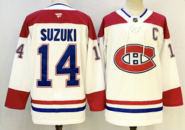 Fanatics Montreal Canadiens #14 Nick Suzuki White Authentic Stitched NHL jersey