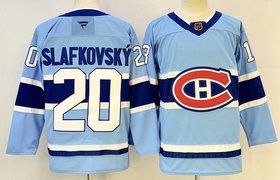 Fanatics Montreal Canadiens #20 Juraj Slafkovsky Light blue Reverse Retro Authentic Stitched NHL jersey