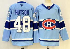 Fanatics Montreal Canadiens #48 Lane Hutson Light blue Reverse Retro Authentic Stitched NHL jersey