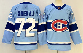 Fanatics Montreal Canadiens #72 Arber Xhekaj Light blue Reverse Retro Authentic Stitched NHL jersey