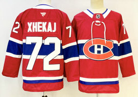 Fanatics Montreal Canadiens #72 Arber Xhekaj Red Authentic Stitched NHL jersey
