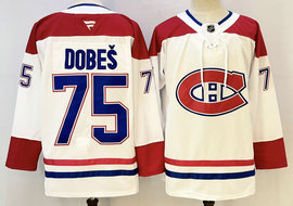 Fanatics Montreal Canadiens #75 Jakub Dobes White Authentic Stitched NHL Jerseys
