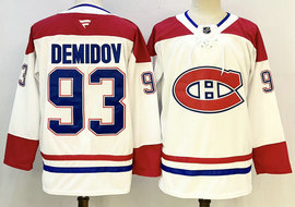 Fanatics Montreal Canadiens #93 Ivan Demidov White NHL Jersey