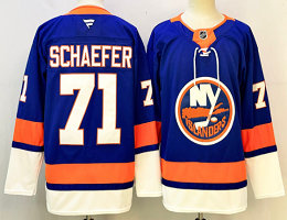 Fanatics New York Islanders #71 Matthew Schaefer Blue Authentic Stitched NHL jersey