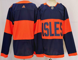 Fanatics New York Islanders Blank Navy 2024 With Stadium Series Patch NHL Jersey