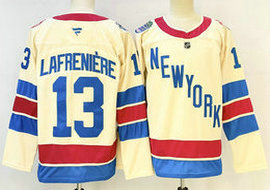 Fanatics New York Rangers #13 Alexis Lafreniere Gream classic Stitched Jersey
