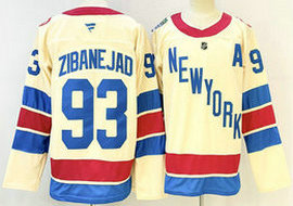 Fanatics New York Rangers #93 Mika Zibanejad Gream classic Stitched Jersey
