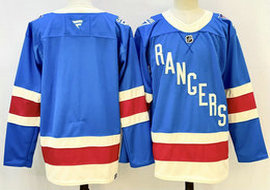 Fanatics New York Rangers Blank Blue 100th Rangers patch Jersey