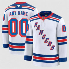 Fanatics New York Rangers Custom White Authentic Stitched NHL Jersey