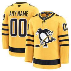 Fanatics Pittsburgh Penguins Custom Gold Authentic Stitched NHL Jersey