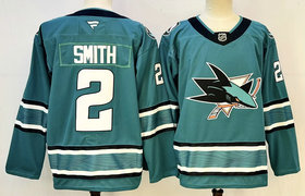 Fanatics San Jose Sharks #2 Will Smith Teal Authentic Stitched NHL jersey
