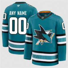Fanatics San Jose Sharks Custom Blue Authentic Stitched NHL Jersey