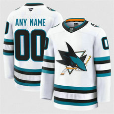 Fanatics San Jose Sharks Custom White Authentic Stitched NHL Jersey